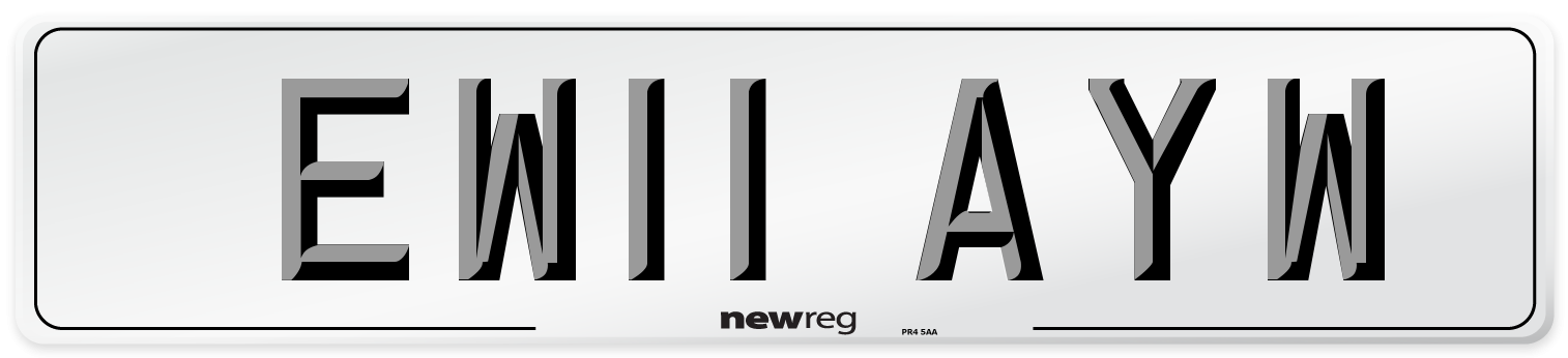 EW11 AYW Number Plate from New Reg